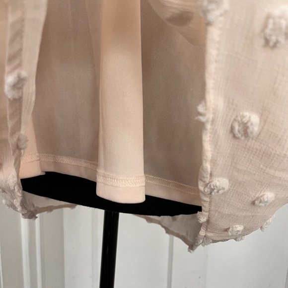 WOMEN’S Soft Pink Pom Pom Top by L’affaire Los Angeles Size Large - Picture 2 of 6